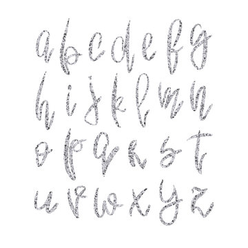 Vector golden lowercase alphabet