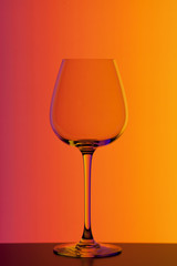 wineglass on colorful background
