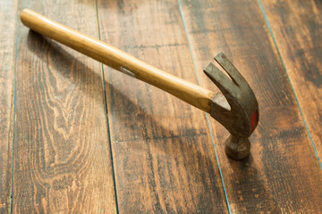 Used and rusty hammer