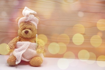 Fototapeta premium Bear is going to bath
