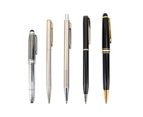 Fototapeta premium Set of pens isolated on white background.Pens isolated