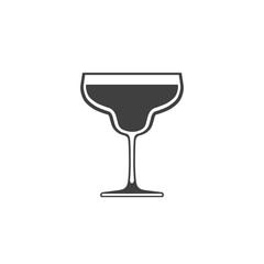 Cocktail glass icon isolated on white background