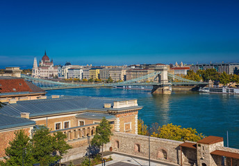 Fototapeta premium Nice view on Budapest, Hungary 