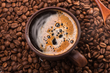 cup of roasted espresso