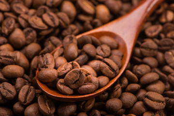 coffee beans in spoon