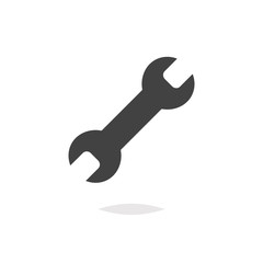 Wrench icon vector isolated