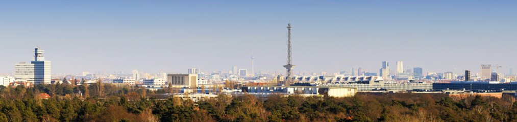 Berlin Skyline Panorama - obrazy, fototapety, plakaty