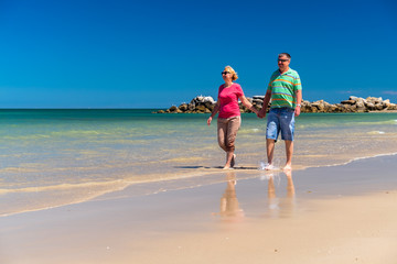 Senior couple at the beach