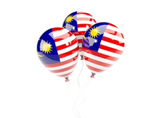 Three balloons with flag of malaysia