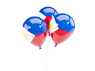 Three balloons with flag of philippines