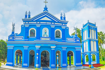 The blue church, Chilaw, Sri Lanka