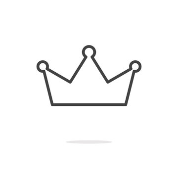 Crown Outline Icon Vector