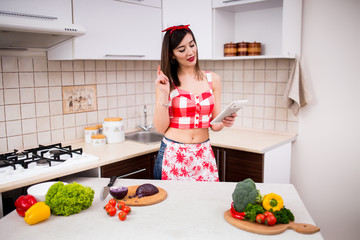 nice girl in the kitchen
