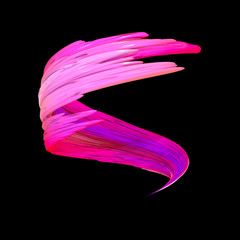 rendered bright wavy shape 