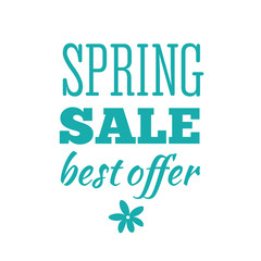 Spring Sale Lettering Design Background
