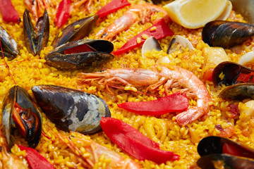 Seafood paella from Spain Valencia recipe