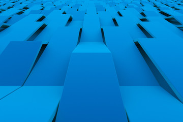 Obraz premium Abstract 3D rendering of matte plastic waves