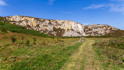 Landscape between Holyhead Breakwater Country Park and North Stack, Isle of Anglesey, Wales, UK