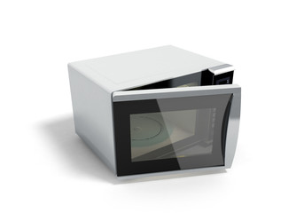 Fototapeta premium Microwave stove no shadow 3d illustration