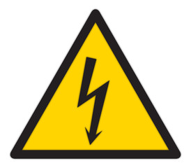 Yellow Shock Sign