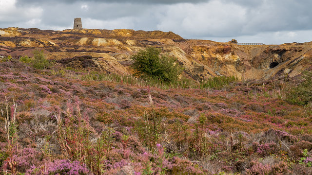 Former copper mine Parys Mountain, near Amlwch, Isle of Anglesey, Wales, UK