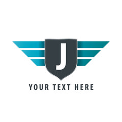 Initial Letter J Shield Icon Design Logo Template