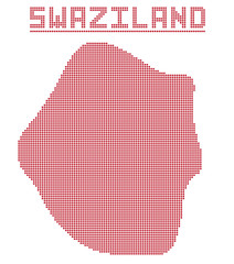 Swaziland Africa Dot Map