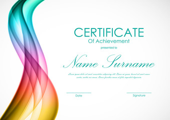 Certificate of achievement template