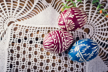 Easter eggs hand-painted