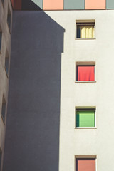Fototapeta na wymiar residential building with windows