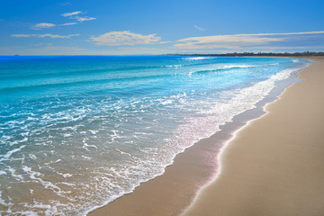 Fototapeta na wymiar Pinedo beach in Valencia Spain Mediterranean