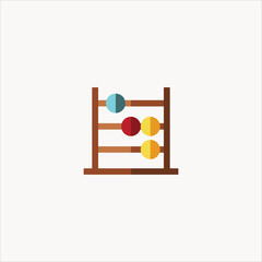 abacus icon flat design