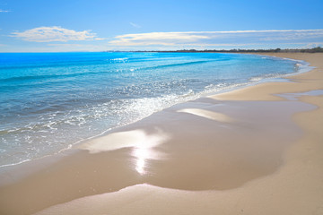 Fototapeta na wymiar Pinedo beach in Valencia Spain Mediterranean