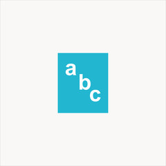 abc icon flat design