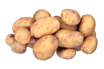 Potatoes isolated on white
