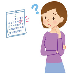 女性の悩み　カレンダー