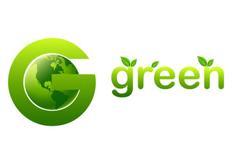 Vector Go Green  Label