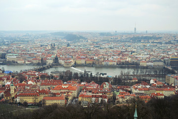 Fototapeta na wymiar Vista su Praga Repubblica Ceca 