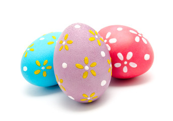 Perfect colorful handmade easter eggs isolated