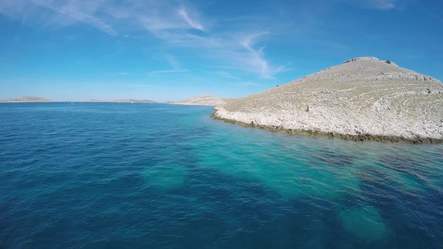 Wyspy Kornati  Archipelag. Park narodowy w Chorwacji. Widok z lotu ptaka