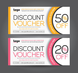 Fototapeta premium Szablon kuponu rabatowego z czystym i nowoczesnym wzorem