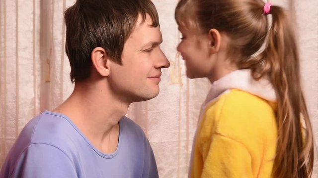 The five-year daughter kissed the pope's nose, showed a thumbs-up, and then they are fun bumped foreheads against each other