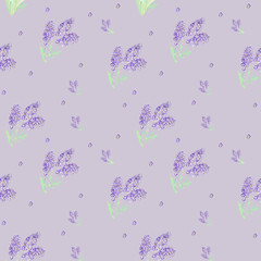 watercolor flowers of lilac pattern