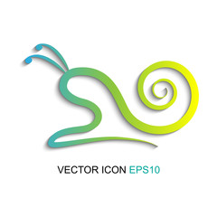 Snail. Vector illustration. Logo. Silhouette of a snail.