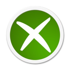 Runder Button zeigt Kreuz