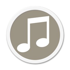Runder Button zeigt Musik