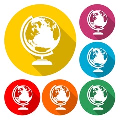 Vector school Globe icon - Illustration