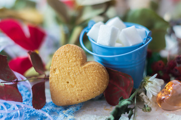 small bucket with sugar