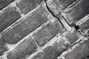 Monochrome old brick  wall background texture