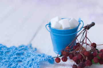 small bucket with sugar